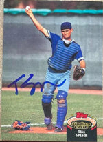 Tim Spehr Signed 1992 Stadium Club Baseball Card - Kansas City Royals
