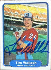 Tim Wallach Signed 1982 Fleer Baseball Card - Montreal Expos - PastPros