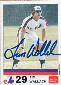 Tim Wallach Signed 1983 Stuart Bakery Baseball Card - Montreal Expos - PastPros