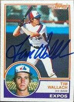 Tim Wallach Signed 1983 Topps Baseball Card - Montreal Expos