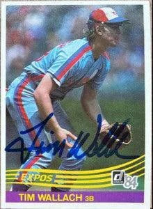 Tim Wallach Signed 1984 Donruss Baseball Card - Montreal Expos