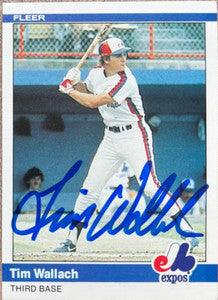 Tim Wallach Signed 1984 Fleer Baseball Card - Montreal Expos - PastPros