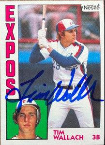 Tim Wallach Signed 1984 Nestle Baseball Card - Montreal Expos - PastPros