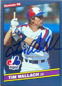 Tim Wallach Signed 1986 Donruss Baseball Card - Montreal Expos - PastPros