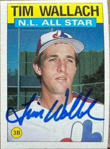 Tim Wallach Signed 1986 Topps All-Star Baseball Card - Montreal Expos - PastPros