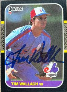Tim Wallach Signed 1987 Donruss Baseball Card - Montreal Expos - PastPros