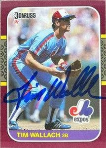 Tim Wallach Signed 1987 Donruss Opening Day Baseball Card - Montreal Expos