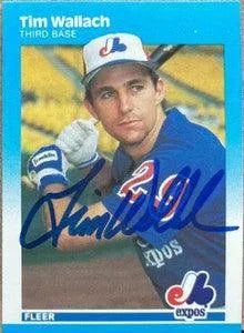 Tim Wallach Signed 1987 Fleer Baseball Card - Montreal Expos