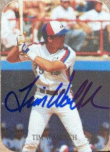 Tim Wallach Signed 1987 Indiana Blue Sox Baseball Card - Montreal Expos - PastPros