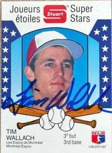 Tim Wallach Signed 1987 Stuart Bakery Super Stars Baseball Card - Montreal Expos