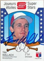 Tim Wallach Signed 1987 Stuart Bakery Super Stars Baseball Card - Montreal Expos