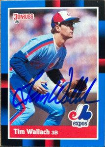 Tim Wallach Signed 1988 Donruss Baseball Card - Montreal Expos - PastPros