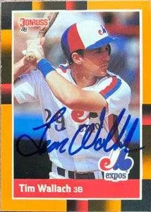 Tim Wallach Signed 1988 Donruss Baseball's Best Baseball Card - Montreal Expos