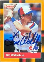 Tim Wallach Signed 1988 Donruss Baseball's Best Baseball Card - Montreal Expos