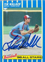 Tim Wallach Signed 1988 Fleer All-Stars Baseball Card - Montreal Expos - PastPros