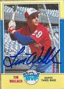 Tim Wallach Signed 1988 Fleer Baseball MVPs Baseball Card - Montreal Expos