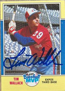 Tim Wallach Signed 1988 Fleer Baseball MVPs Baseball Card - Montreal Expos - PastPros