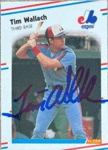 Tim Wallach Signed 1988 Fleer Classic Miniatures Baseball Card - Montreal Expos