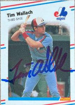 Tim Wallach Signed 1988 Fleer Classic Miniatures Baseball Card - Montreal Expos - PastPros