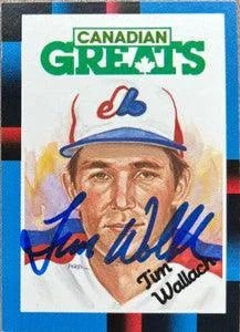 Tim Wallach Signed 1988 Leaf Canadian Greats Baseball Card - Montreal Expos