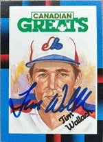 Tim Wallach Signed 1988 Leaf Canadian Greats Baseball Card - Montreal Expos