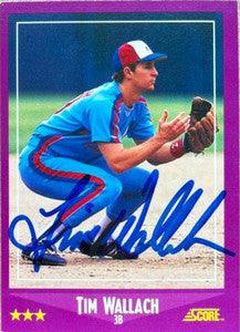 Tim Wallach Signed 1988 Score Baseball Card - Montreal Expos - PastPros