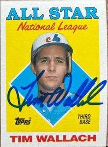 Tim Wallach Signed 1988 Topps All-Star Baseball Card - Montreal Expos