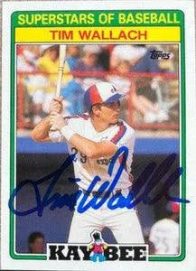 Tim Wallach Signed 1988 Topps Kaybee Superstars Baseball Card - Montreal Expos