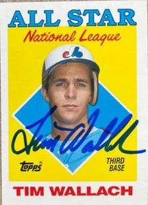 Tim Wallach Signed 1988 Topps Tiffany All-Star Baseball Card - Montreal Expos