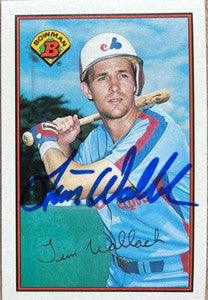 Tim Wallach Signed 1989 Bowman Baseball Card - Montreal Expos - PastPros