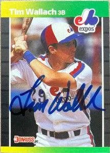 Tim Wallach Signed 1989 Donruss Baseball Card - Montreal Expos