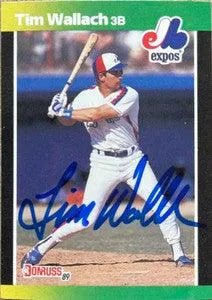 Tim Wallach Signed 1989 Donruss Baseball's Best Baseball Card - Montreal Expos
