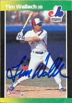 Tim Wallach Signed 1989 Donruss Baseball's Best Baseball Card - Montreal Expos