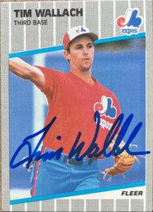 Tim Wallach Signed 1989 Fleer Baseball Card - Montreal Expos - PastPros