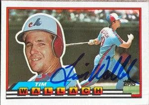 Tim Wallach Signed 1989 Topps Big Baseball Card - Montreal Expos