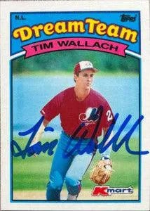 Tim Wallach Signed 1989 Topps KMart Dream Team Baseball Card - Montreal Expos
