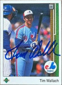 Tim Wallach Signed 1989 Upper Deck Baseball Card - Montreal Expos