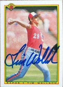 Tim Wallach Signed 1990 Bowman Baseball Card - Montreal Expos