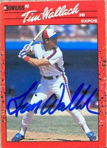Tim Wallach Signed 1990 Donruss Baseball Card - Montreal Expos - PastPros
