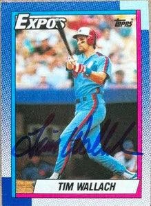 Tim Wallach Signed 1990 Topps Baseball Card - Montreal Expos