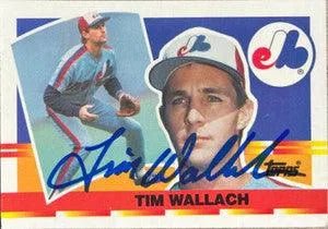 Tim Wallach Signed 1990 Topps Big Baseball Card - Montreal Expos