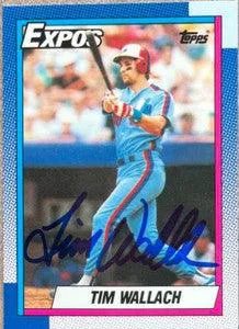 Tim Wallach Signed 1990 Topps Tiffany Baseball Card - Montreal Expos