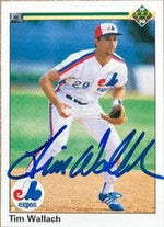 Tim Wallach Signed 1990 Upper Deck Baseball Card - Montreal Expos