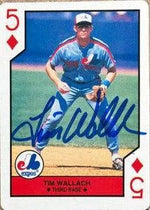 Tim Wallach Signed 1990 US Playing Card Co All-Stars Baseball Card - Montreal Expos