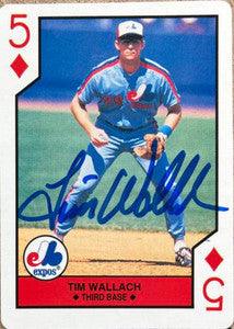 Tim Wallach Signed 1990 US Playing Card Co All-Stars Baseball Card - Montreal Expos - PastPros