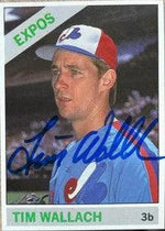 Tim Wallach Signed 1991 Baseball Card Magazine '66T Replica Baseball Card - Montreal Expos