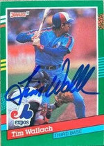 Tim Wallach Signed 1991 Donruss Baseball Card - Montreal Expos
