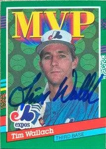 Tim Wallach Signed 1991 Donruss MVP Baseball Card - Montreal Expos