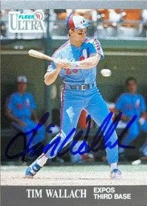 Tim Wallach Signed 1991 Fleer Ultra Baseball Card - Montreal Expos