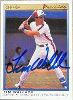 Tim Wallach Signed 1991 O-Pee-Chee Premier Baseball Card - Montreal Expos